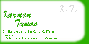 karmen tamas business card